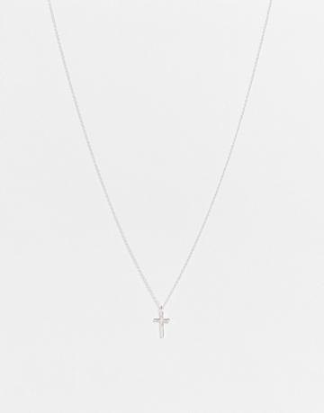 The Status Syndicate Stainless Steel Cross Necklace-silver