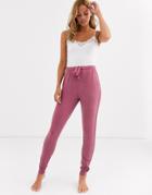 Women'secret Sweatpants With Piping In Grape-pink