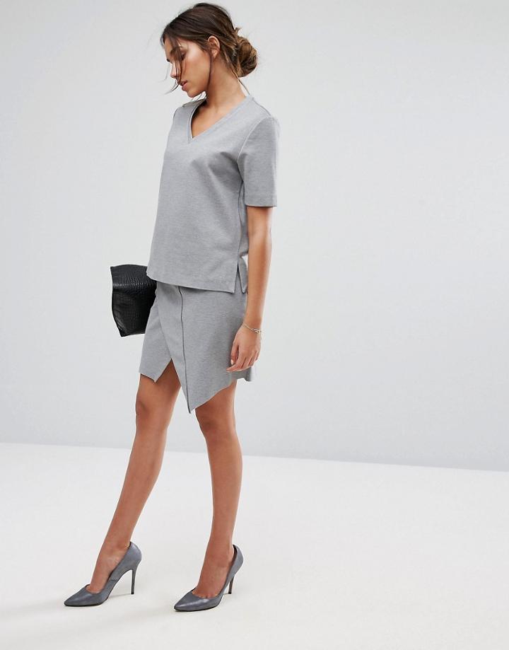 Selected Femme Sweat Skirt - Gray