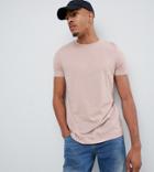 Asos Design Tall Organic T-shirt With Crew Neck In Beige - Beige