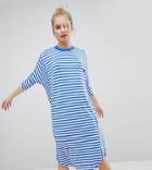 Monki Stripe Oversized Jersey Dress - Multi