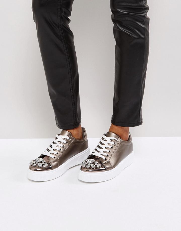 Park Lane Jewel Toe Sneaker - Black