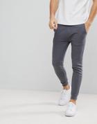 Asos Super Skinny Joggers In Washed Gray - Gray