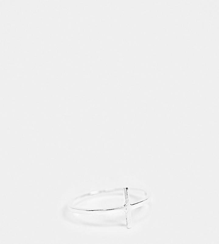 Kingsley Ryan Ring With Cross In Sterling Silver