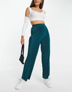 Urban Revivo Plisse Wide Leg Pants In Green