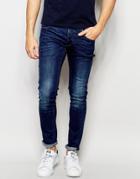 G-star Beraw Exclusive To Asos Jeans 3301-a Super Slim Fit Mid Wash - Brantley Mid Wash