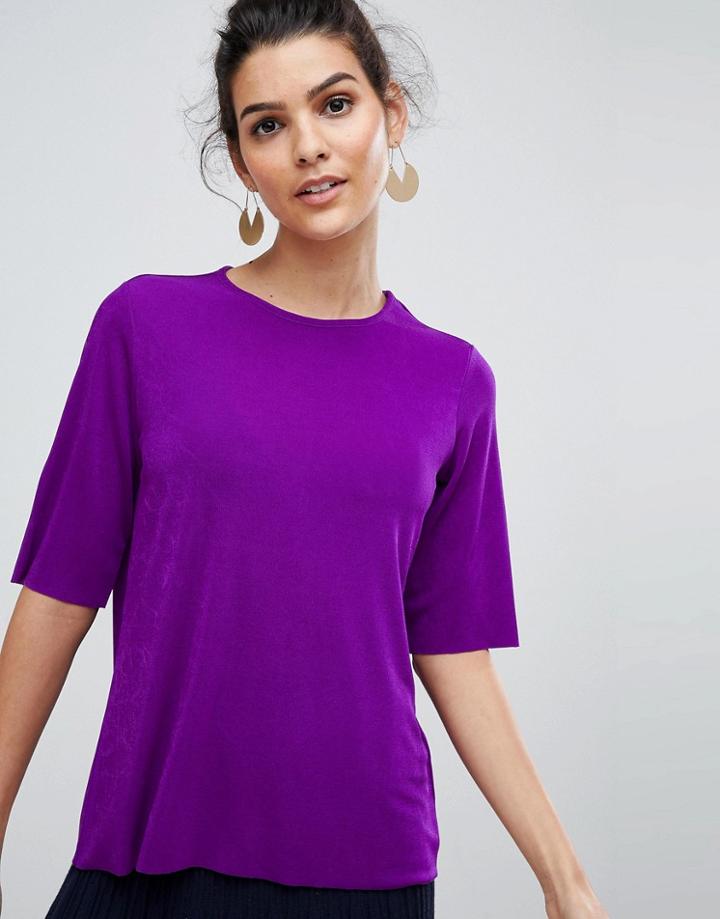 Y.a.s Oversized Split Back T-shirt - Purple