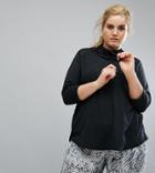 Rainbeau Curve Cate Pullover Hoodie In Black - Black