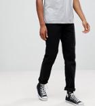 Asos Tall Stretch Slim Jeans In 12.5oz True Black - Black