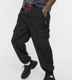 Collusion Nylon Cargo Pants With Pockets In Black