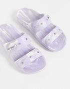 Crocs Classic Sandals In Lavender Marble-purple