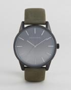 Unknown Urban Ombre Leather Watch In Khaki - Green