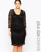 Carmakoma Premium Lace Pencil Dress - Black