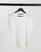 Vero Moda Short Sleeve Top In White-black