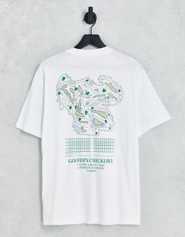 Abercrombie & Fitch Golf Shop Back Print T-shirt In White