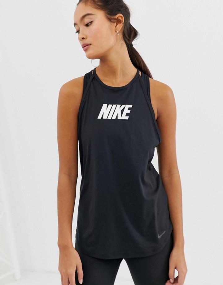 Nike Training Elastika Tank In Black