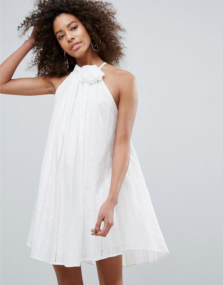 Traffic People Corsage Dress - White