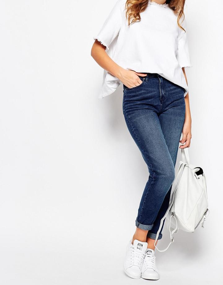 Waven Elsa Clean Mom Jean - Japanese Blue