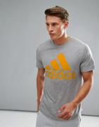 Adidas Logo T-shirt In Gray Bs2202 - Gray