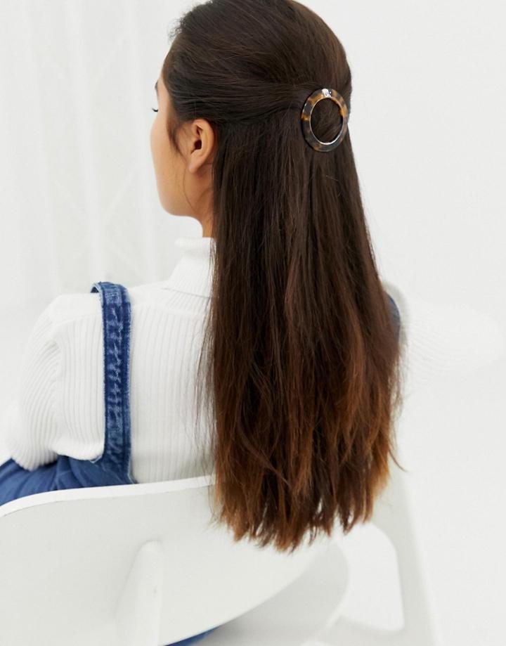 Pieces Male Circle Hair Clip In Tort - Beige