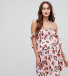 Asos Maternity Exclusive Rose Shirred Sundress - Multi