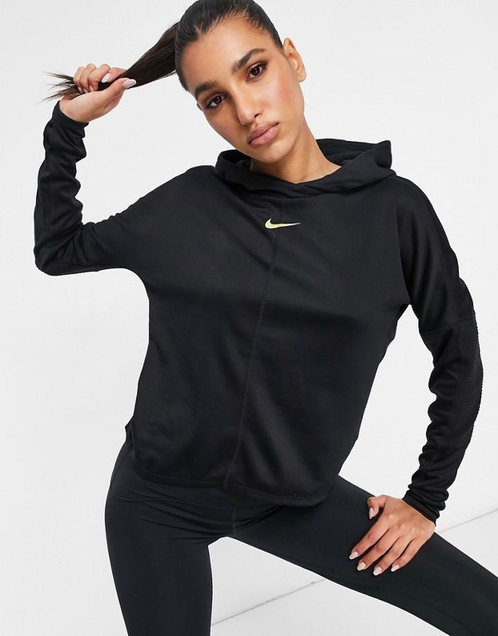 Nike Running Icon Clash Element Long Sleeve Top In Black