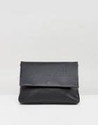 Asos Soft Flap Over Clutch Bag - Black