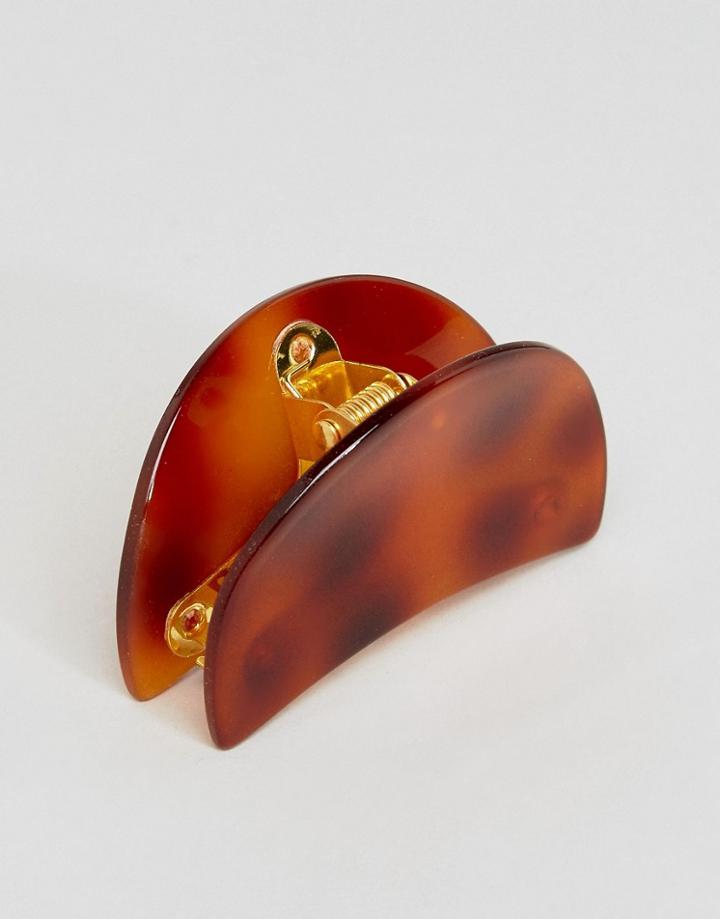 Asos Semi Circle Hair Claw Clip - Brown