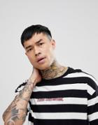 Globe Dion Stripe T-shirt With Embroidered Logo - Black