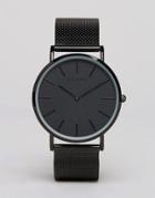 Reclaimed Vintage Classic Mesh Watch In Black - Black