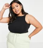 Asos Design Curve High Neck Tank In Black