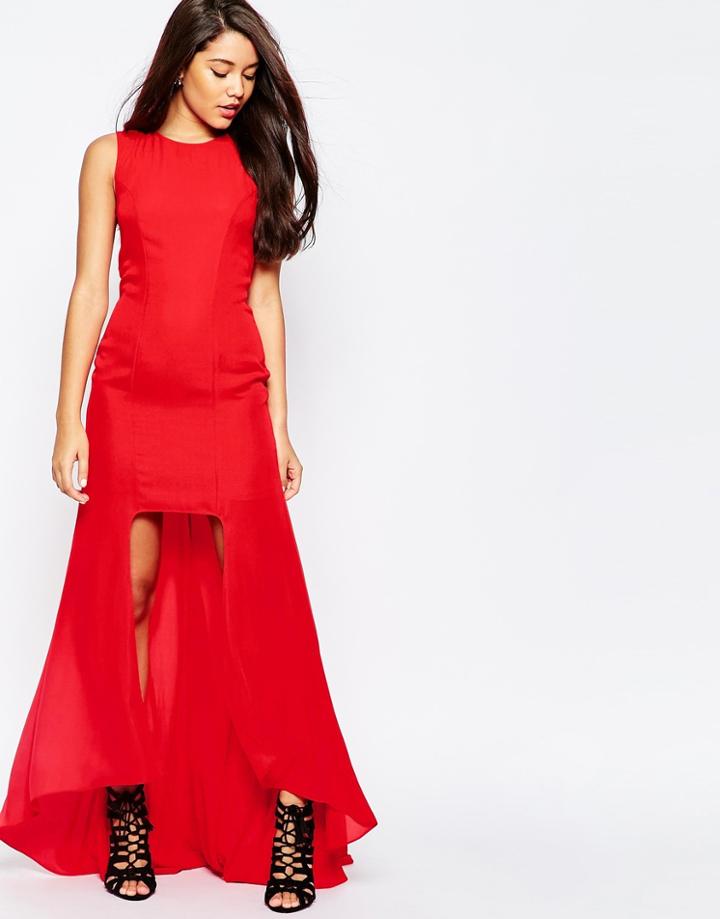 Asos Step Hem Maxi Dress - Lilac