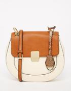 Aldo Color Block Saddle Bag With Hardwear Detail