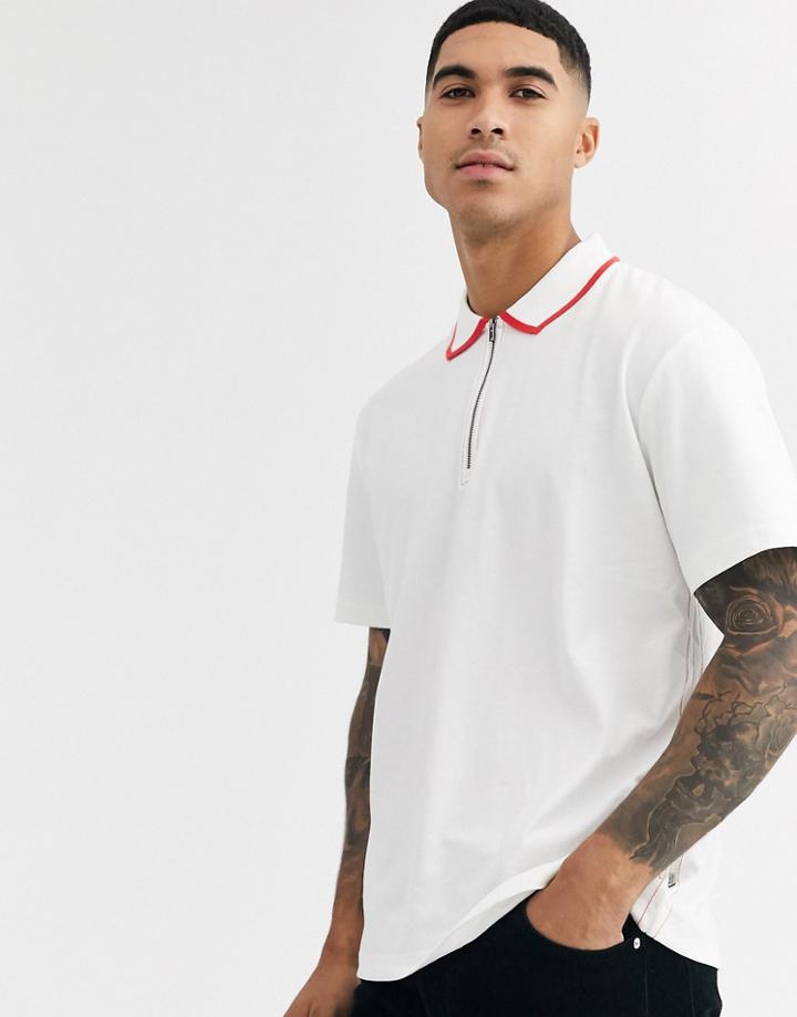 Jack & Jones Tipped Polo Shirt - Gray