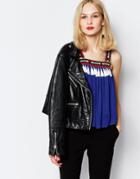 Piper Bacoor Tassel Trapeze Top - Cobalt Blue