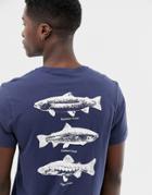 J.crew Mercantile Frying Pan River Front & Back Print T-shirt In Blue - Blue