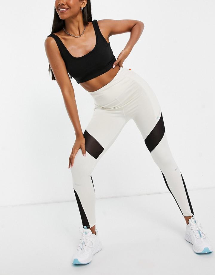 Fila Logo Panel Leggings In White