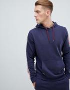 Threadbare Taped Hoodie - Navy