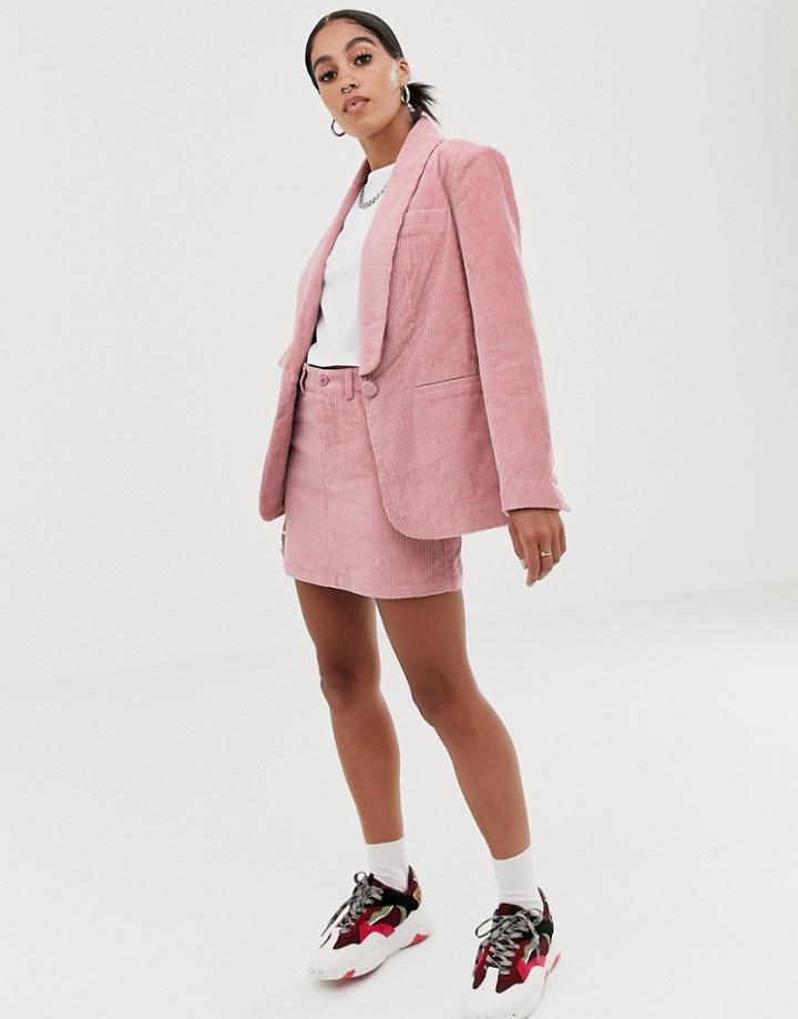 Signature 8 Cord Mini Skirt-pink