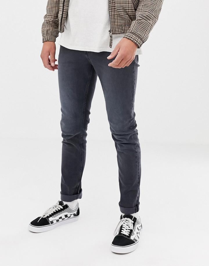 Cheap Monday Slim Tapered Jeans In Gray - Blue