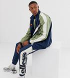 Ellesse Vincenzo Recycled Track Jacket In Green/navy Exclusive At Asos