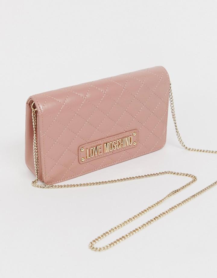 Love Moschino Quilted Mini Bag - Pink