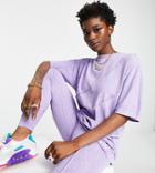 Collusion Contrast Seam Acid Oversized T-shirt In Purple - Part Of A Set