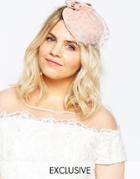 Johnny Loves Rosie Blush Occasion Hat With Mesh Veil - Blush