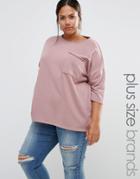 Missguided Plus Size Pocket Front Sweatshirt - Purple