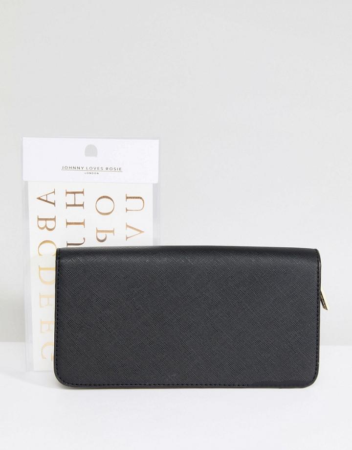 Johnny Loves Rosie Monogramme Purse - Black