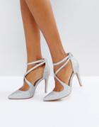 Head Over Heels Cassy Silver Heeled Shoes - Silver