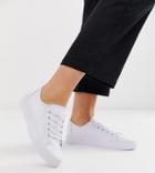 Asos Design Dusty Lace Up Sneakers - White