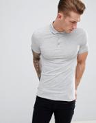 Asos Muscle Fit Jersey Polo In Gray - Gray