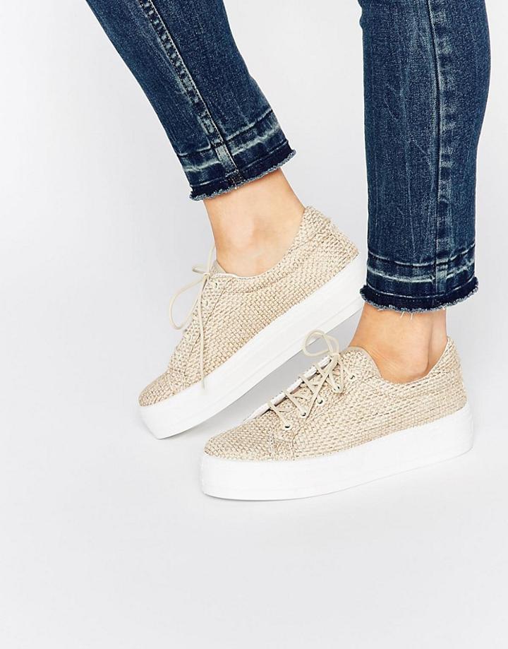 Asos Day Trip Flatform Sneakers - Beige